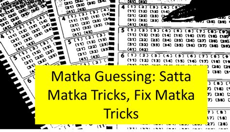 Sk matka guessing Sk Matka Guessing is a gambling game that involves picking numbers and betting on them